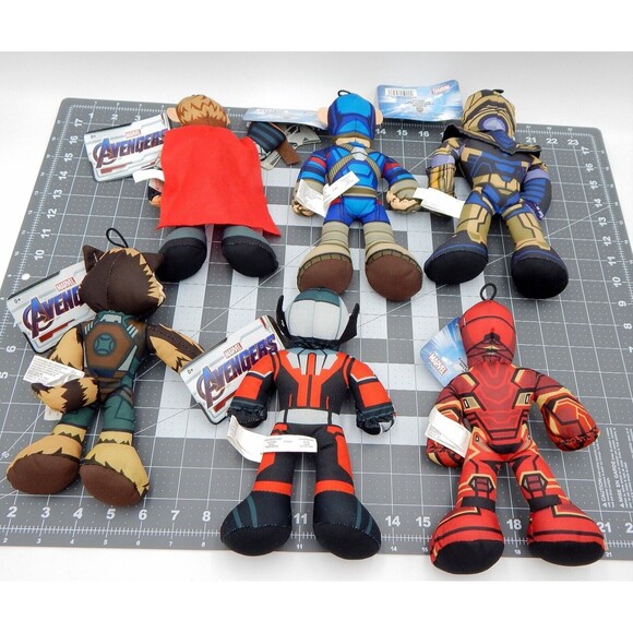 Marvel The Avengers Endgame 9 Inch Plush Official Lot of 6 Antman Thor Ironman - Picture 2 of 6